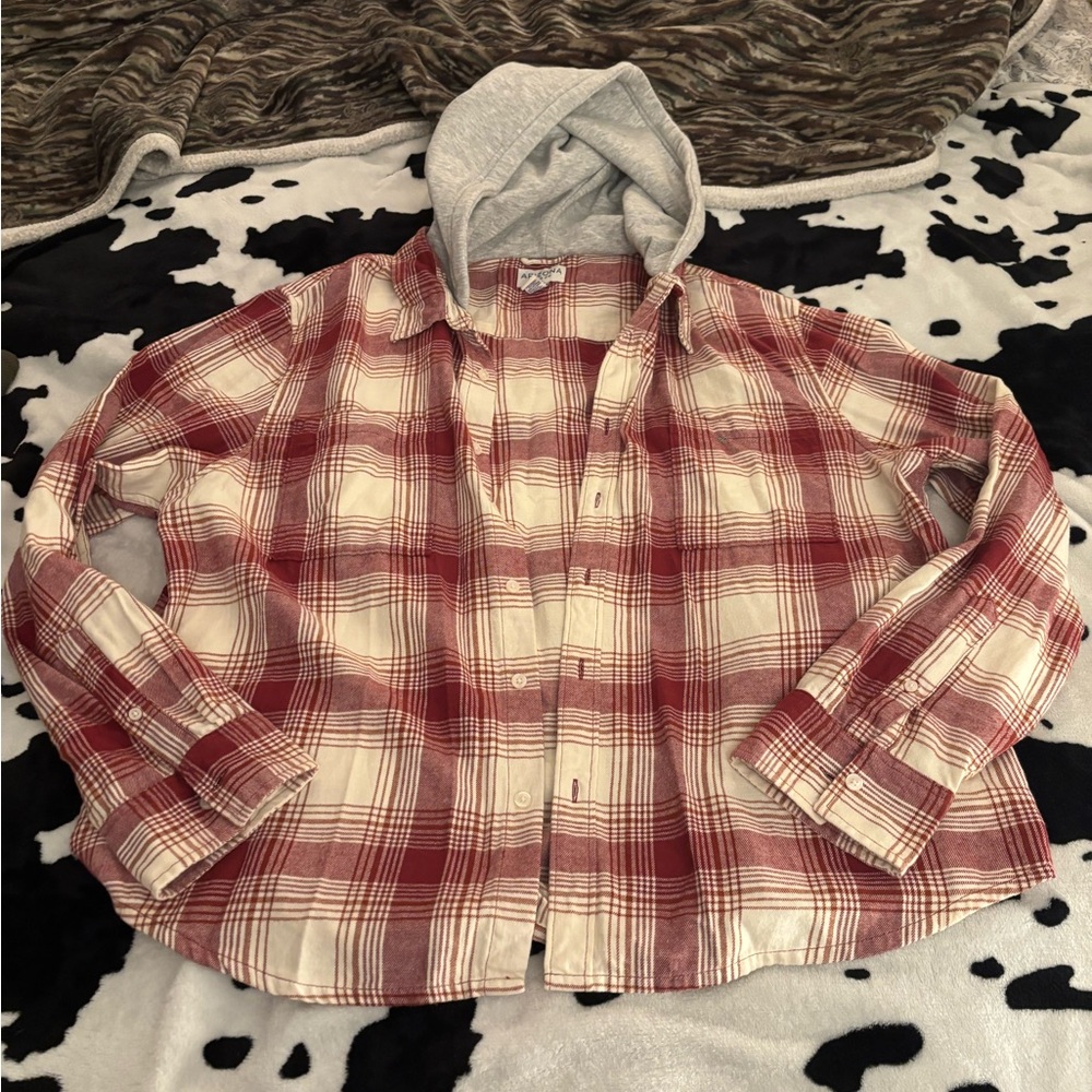 Arizona Jean Company Red and White Plaid Jacket
